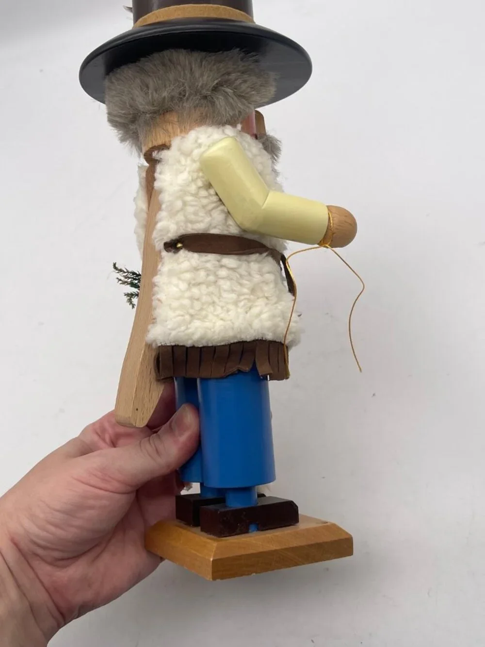 Steinbach Volkskunst Piccolo Shafer Sheep Herder Wood Nutcracker West Germany